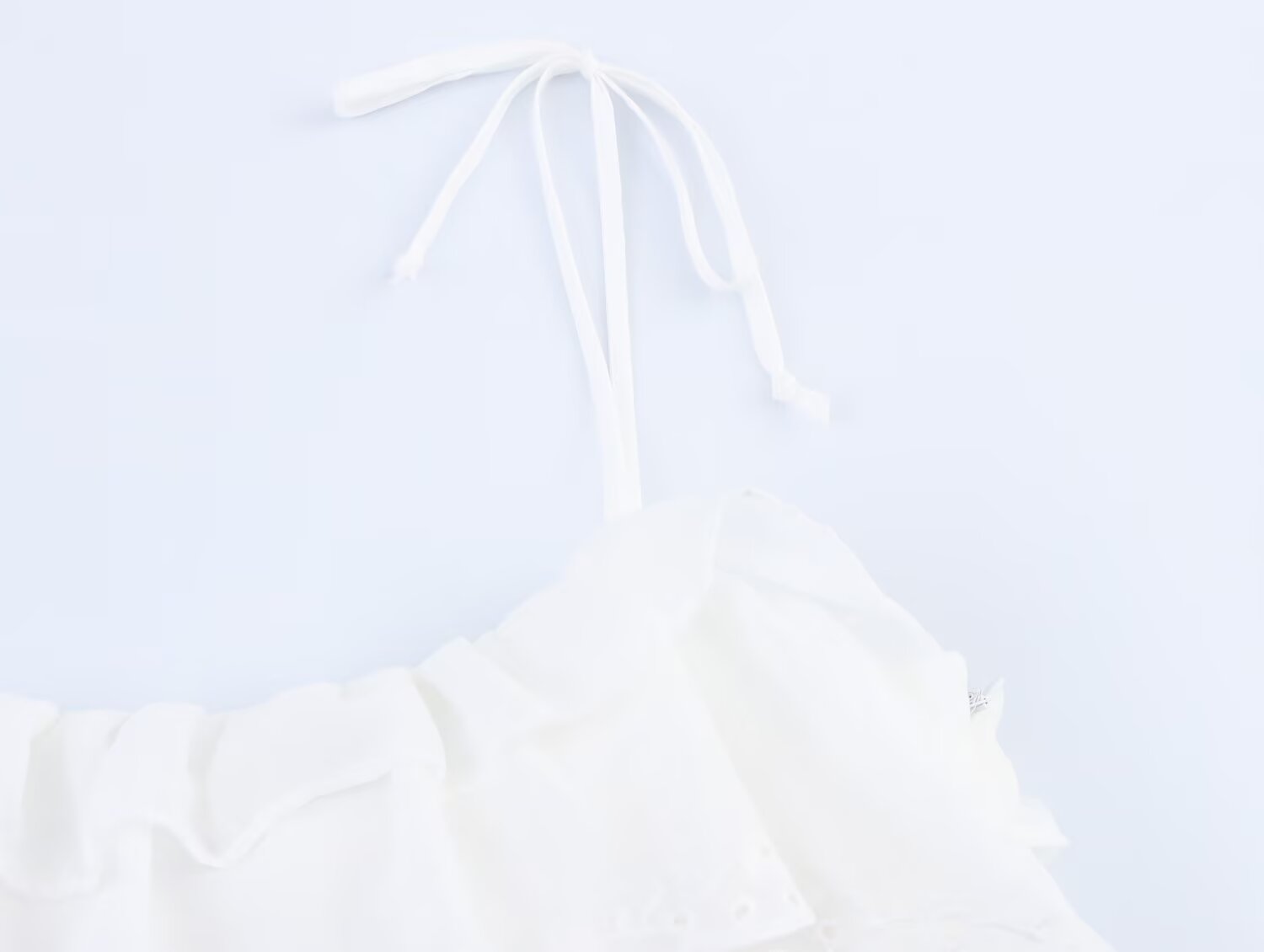 Women Clothing Summer French Embroidery Laminated Decoration Short Strap Dress