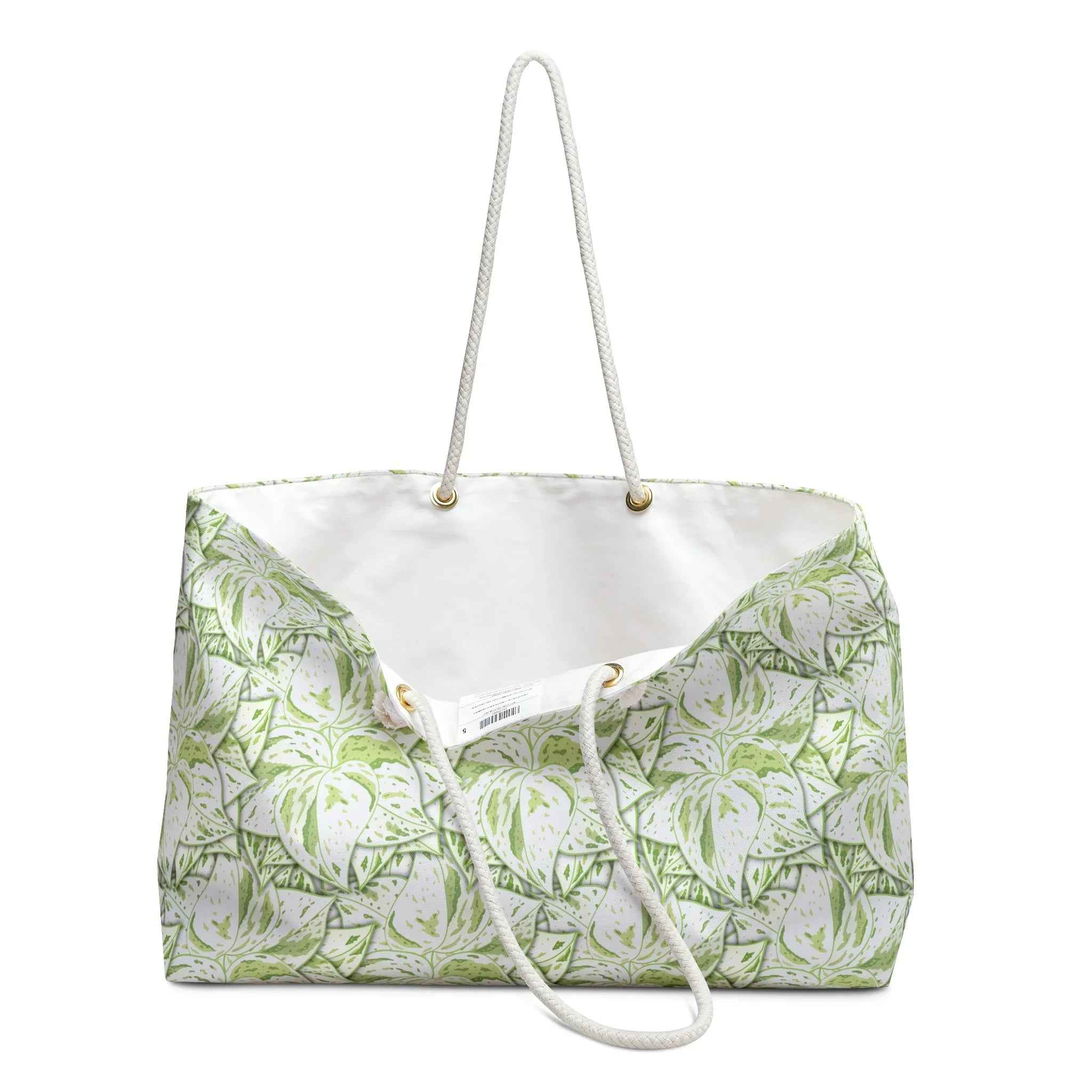 Weekender Tote Bag The Potted Pixel Oversized Durable Tote With Rope Handles Made In USA