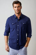 Buki Cinqo Western Tech Shirt - Navy