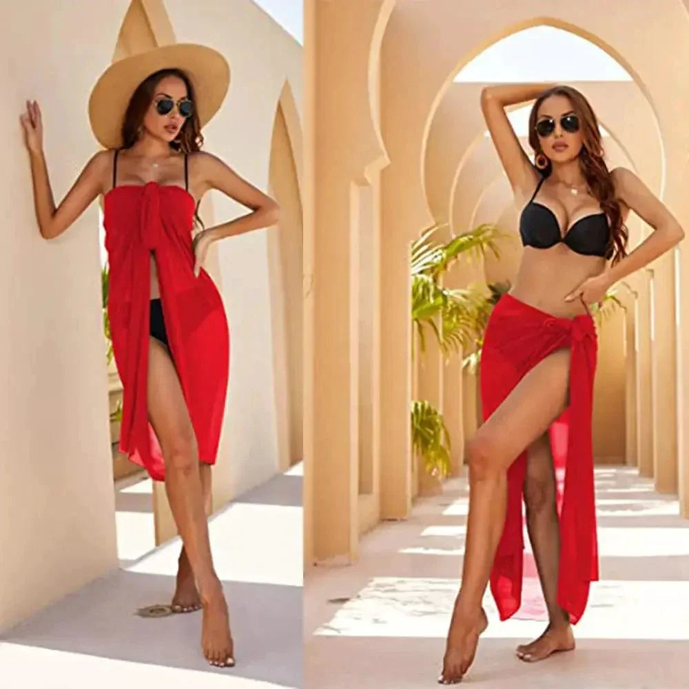 Beachside Bliss Sarong Wraps - Lightweight, Versatile Cover-Up for Effortless Beach Style