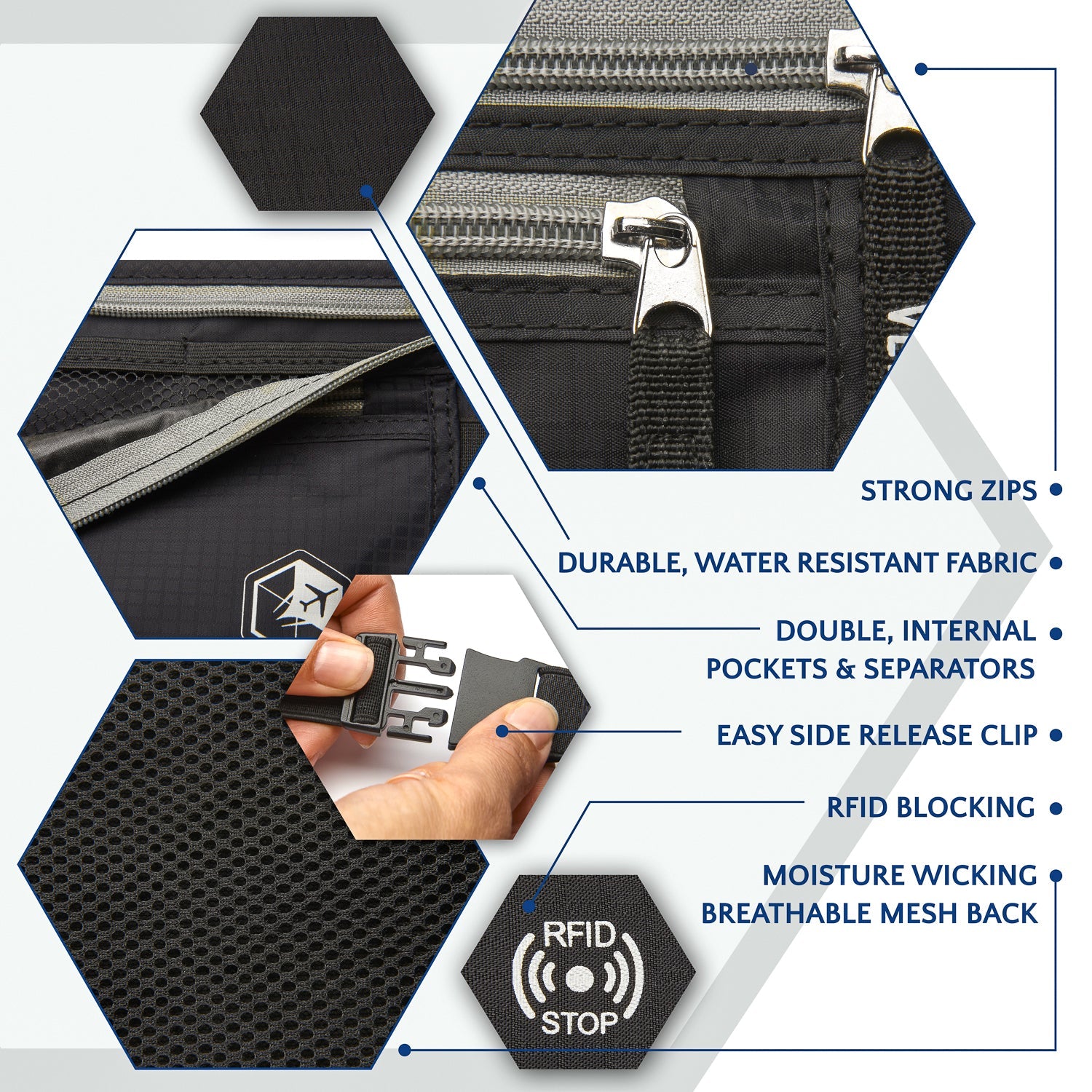 RFID Safe Money Belt