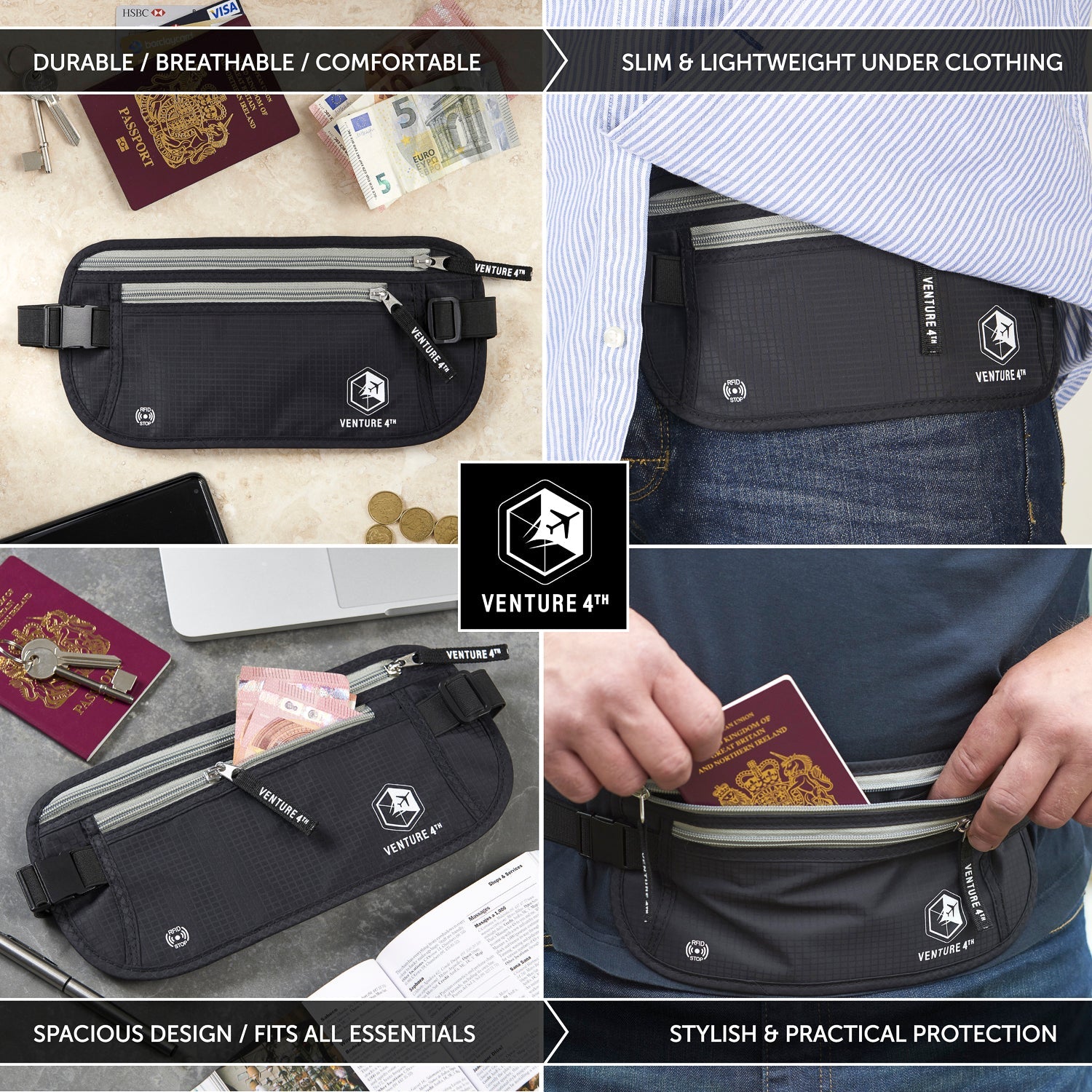 RFID Safe Money Belt