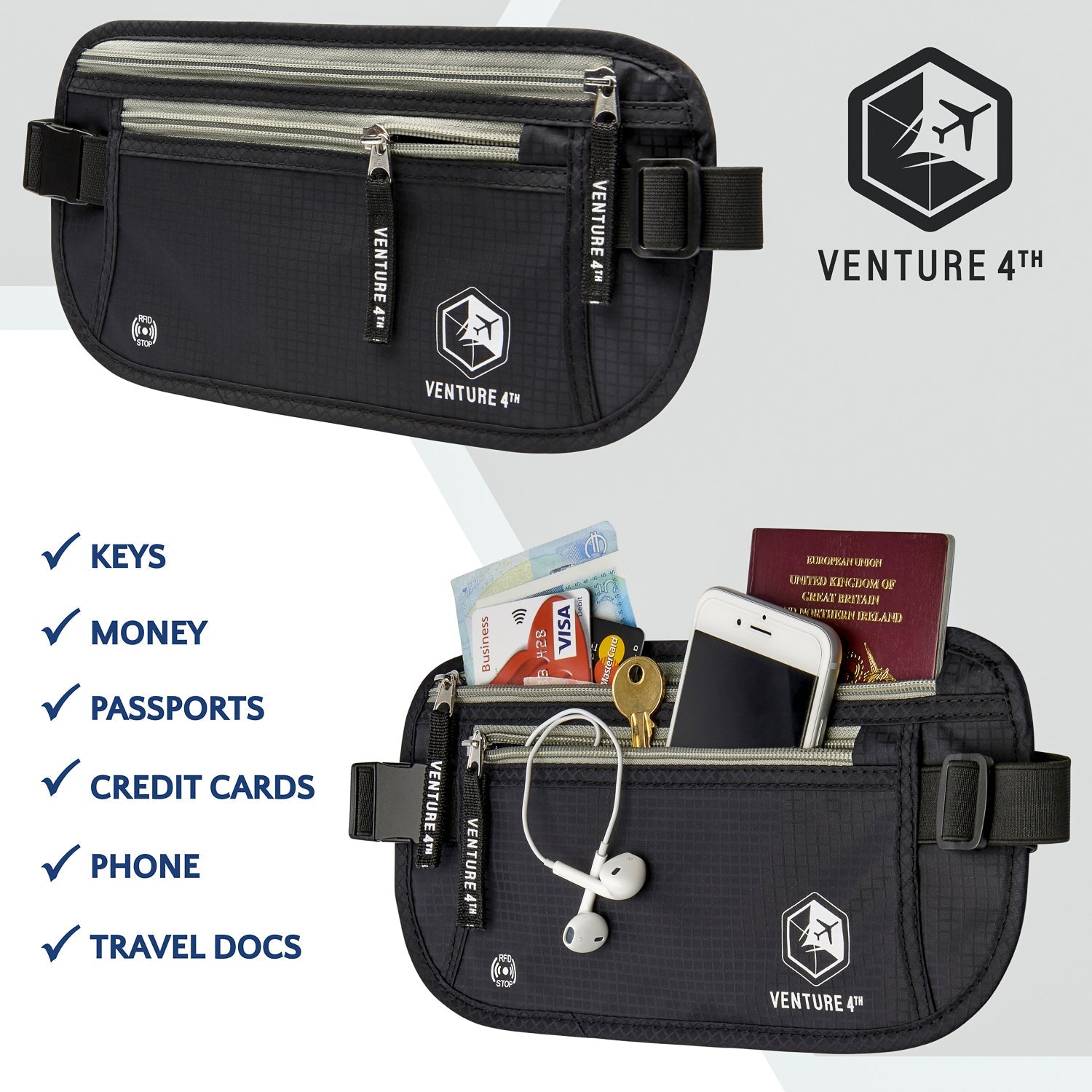 RFID Safe Money Belt